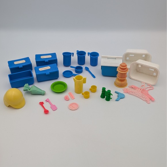Mattel Other - Vintage Barbie Accessory Lot Mattel Ice Chest Cooler Kitchen Camping Gear Mix